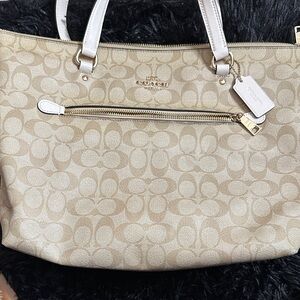 Coach Tan Signature Tote Bag
